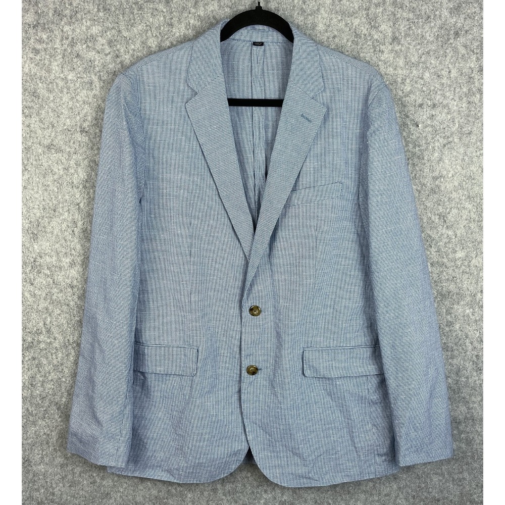 J Crew Suit Jacket Mens 40R Ludlow Slim Fit Unstructured Cotton Linen Somelos